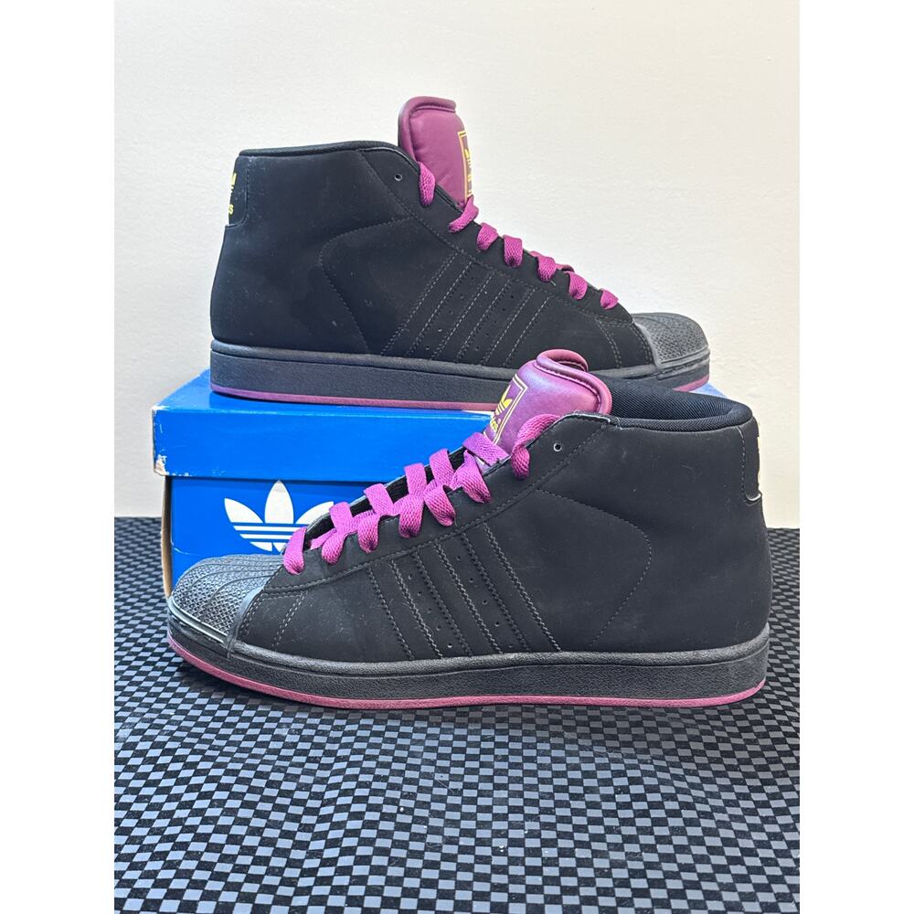 Adidas Pro Model 2 Shoes, Black and Violet, Size 10.5 Men’s